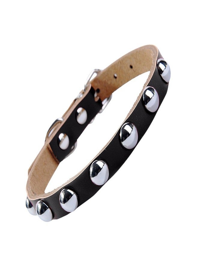 Nema NM Nema Adjustable Rivet Studded Leather Dog Collar - Black - S - Image 3